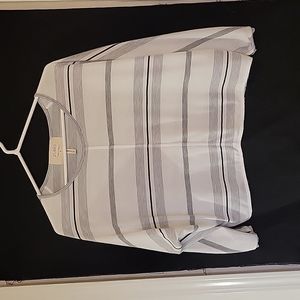 Anthropologie paella Black & White Cropped Top